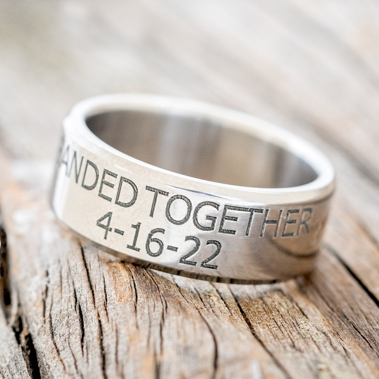 CUSTOM ENGRAVED "DUCK BAND" WEDDING RING-4