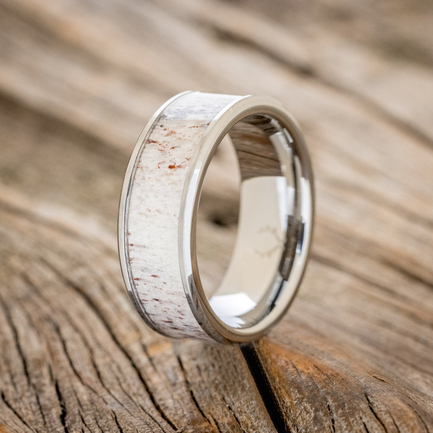 "RAINIER" - ANTLER WEDDING BAND - READY TO SHIP-11