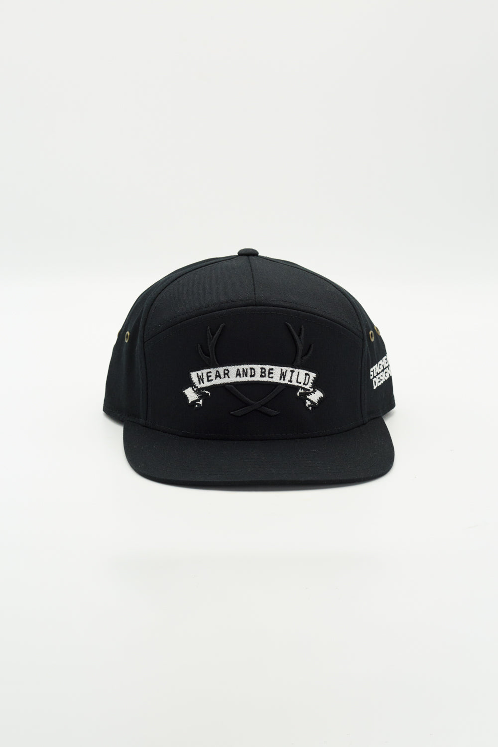 WEAR AND BE WILD 7 PANEL LEATHER STRAPBACK - STAGHEAD DESIGNS-3