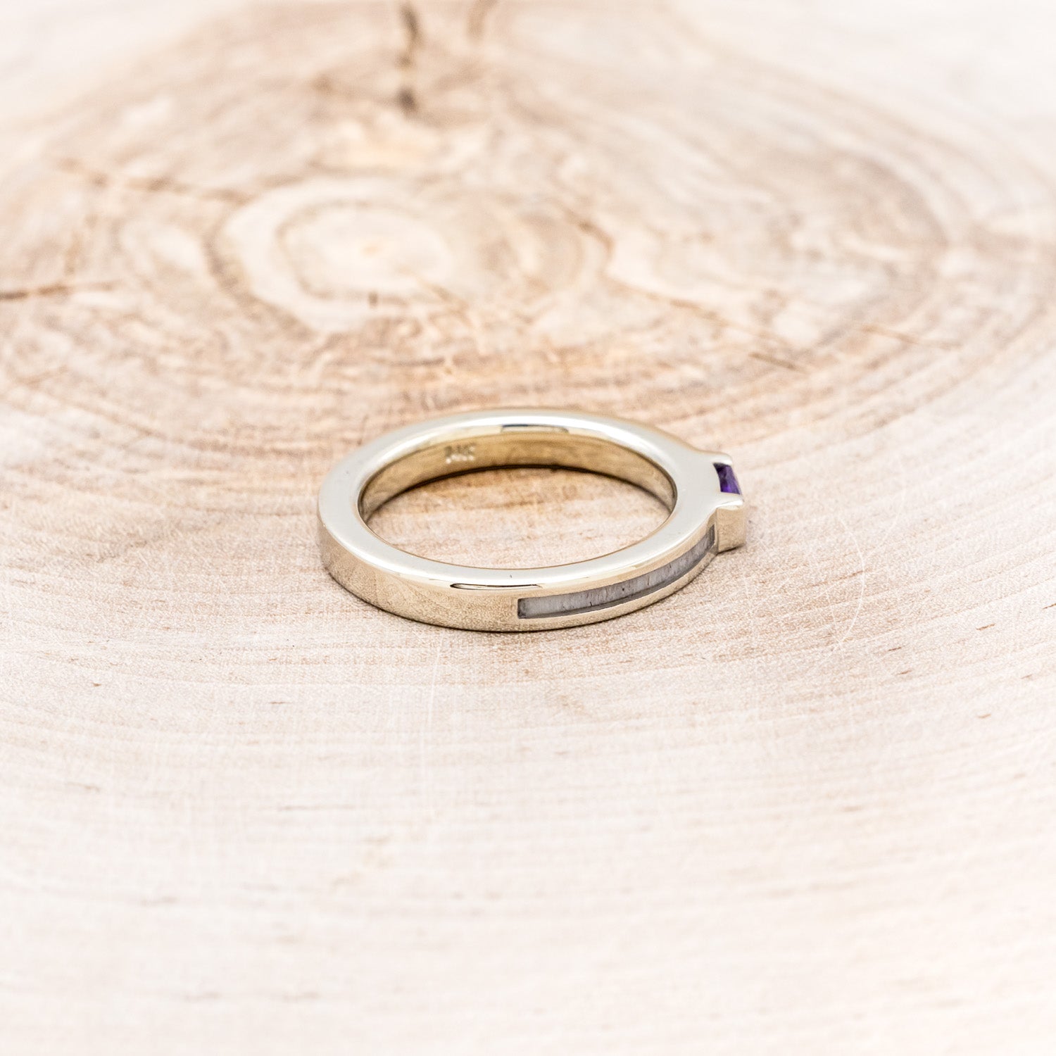 AMETHYST & ANTLER STACKING BAND-2