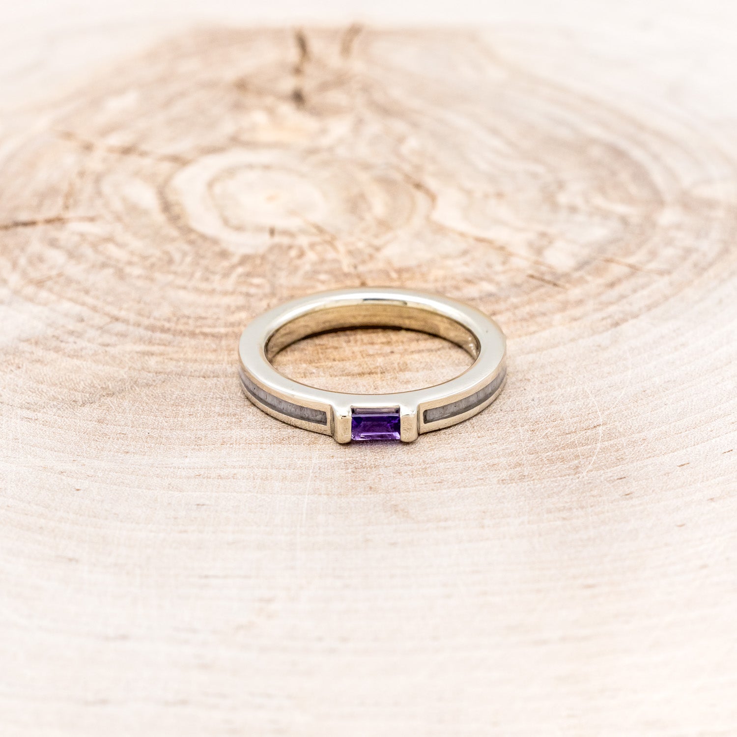 AMETHYST & ANTLER STACKING BAND-4