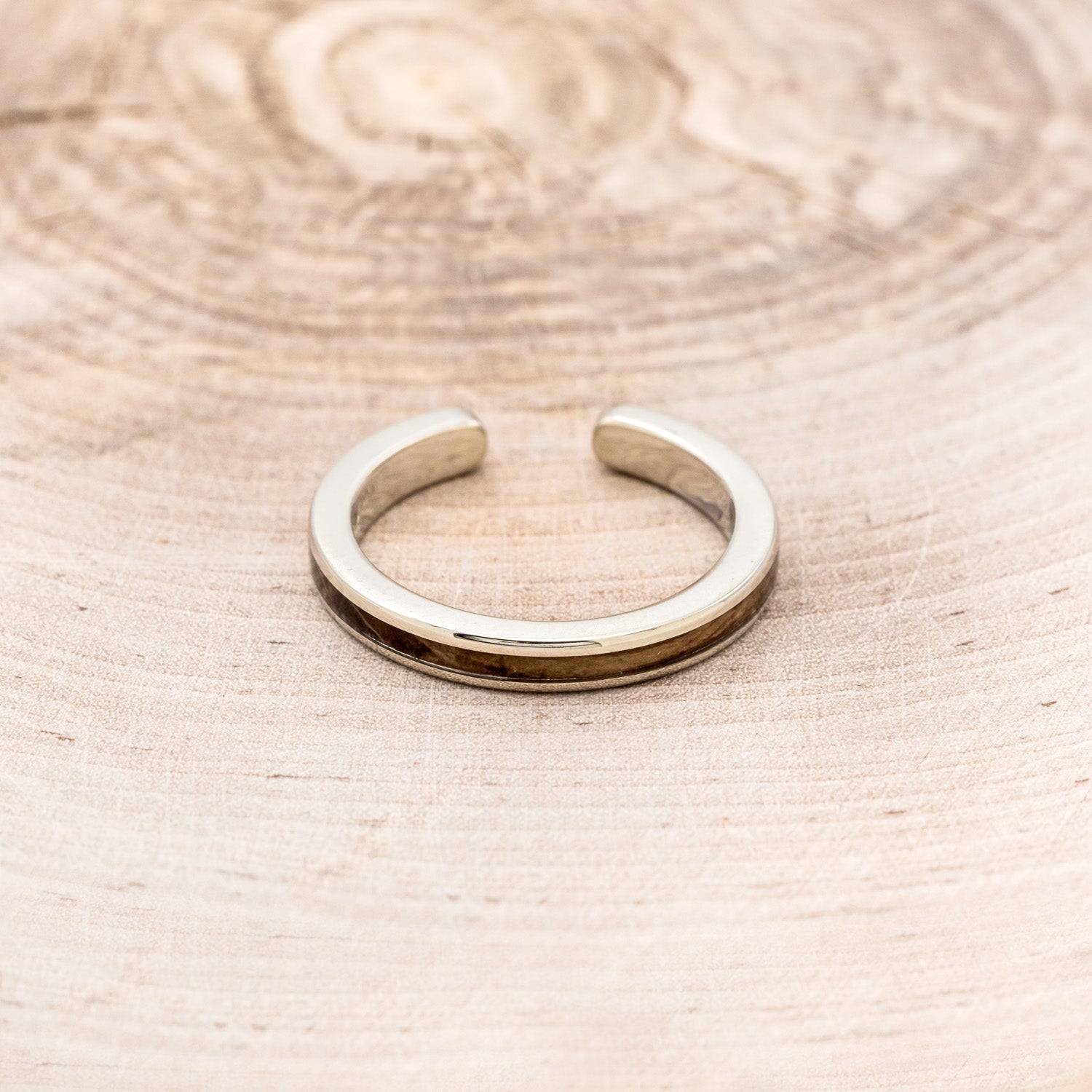 CUFFED STACKING BAND WITH WHISKEY BARREL OAK-10