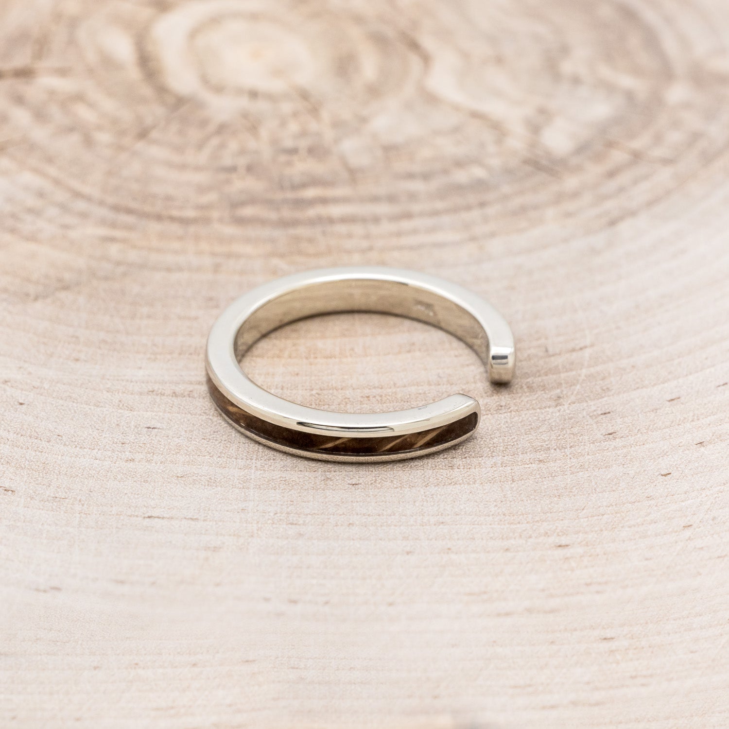 CUFFED STACKING BAND WITH WHISKEY BARREL OAK-8