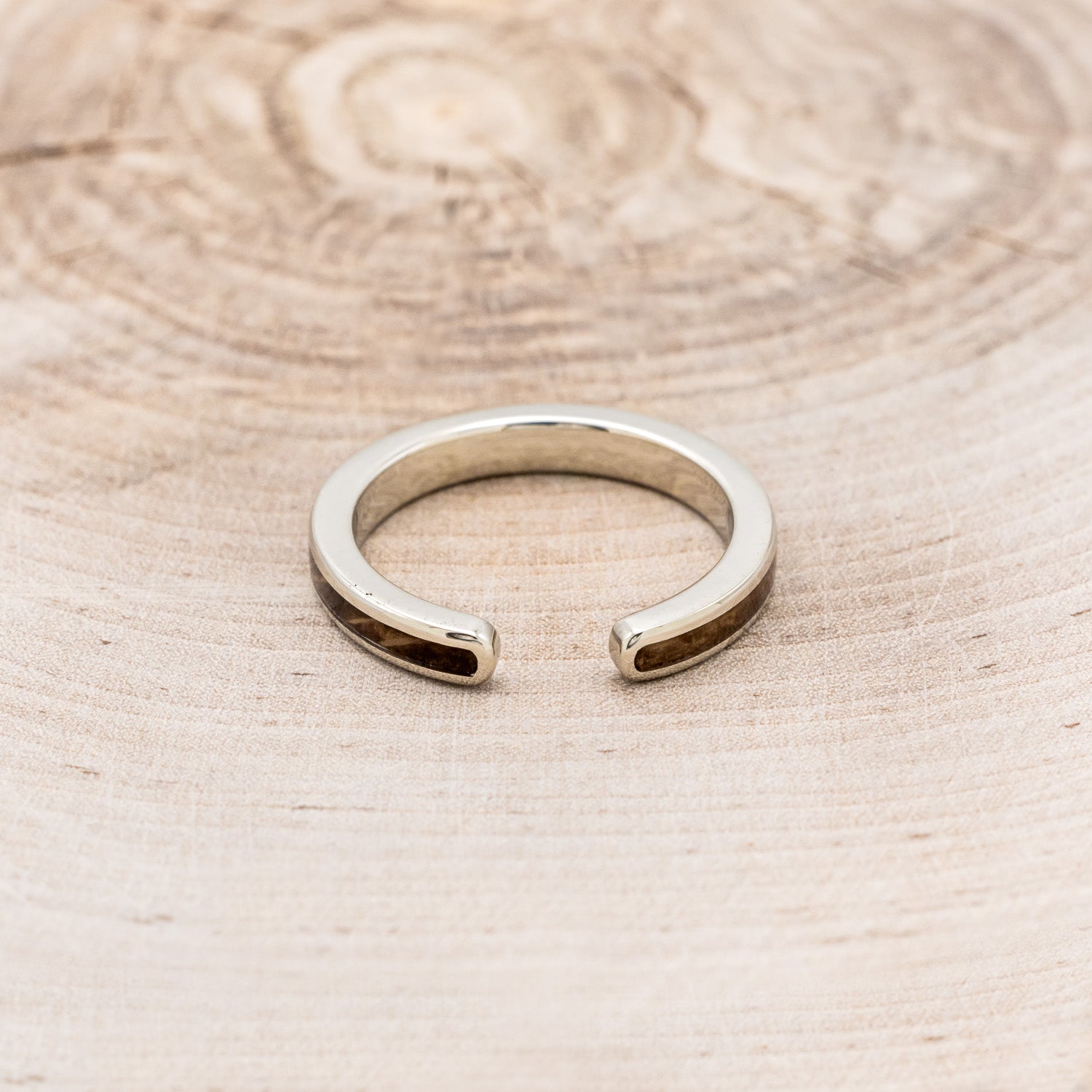 CUFFED STACKING BAND WITH WHISKEY BARREL OAK-11