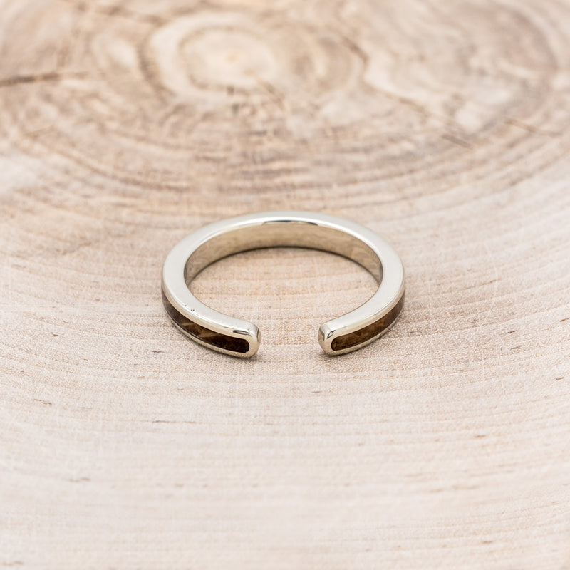 CUFFED STACKING BAND WITH WHISKEY BARREL OAK