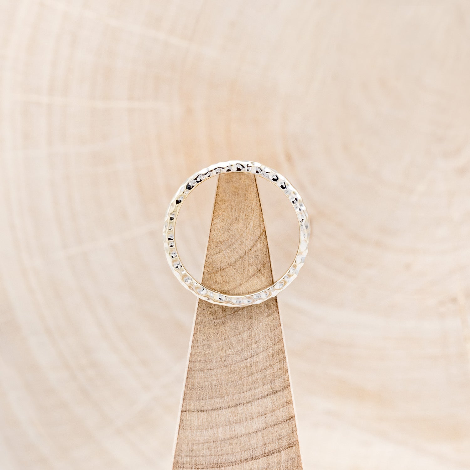 DAINTY GOLD STACKING RING WITH HAMMERED FINISH-6