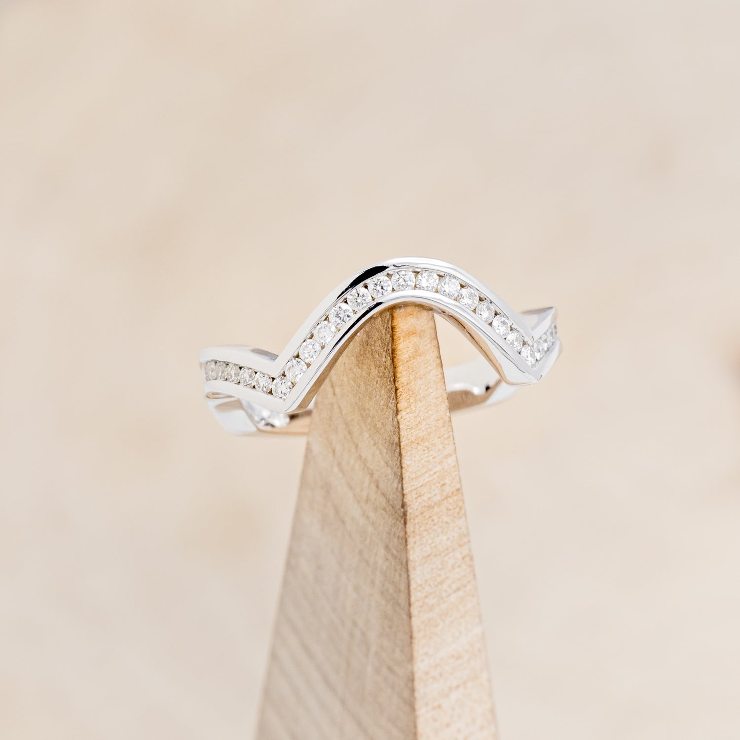 "HELIX" - PRINCESS CUT MOISSANITE ENGAGEMENT RING WITH TURQUOISE INLAYS & DIAMOND TRACER-12