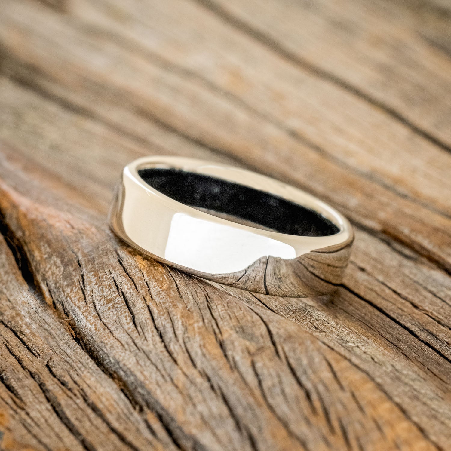 BLACK ONYX LINED WEDDING BAND-16