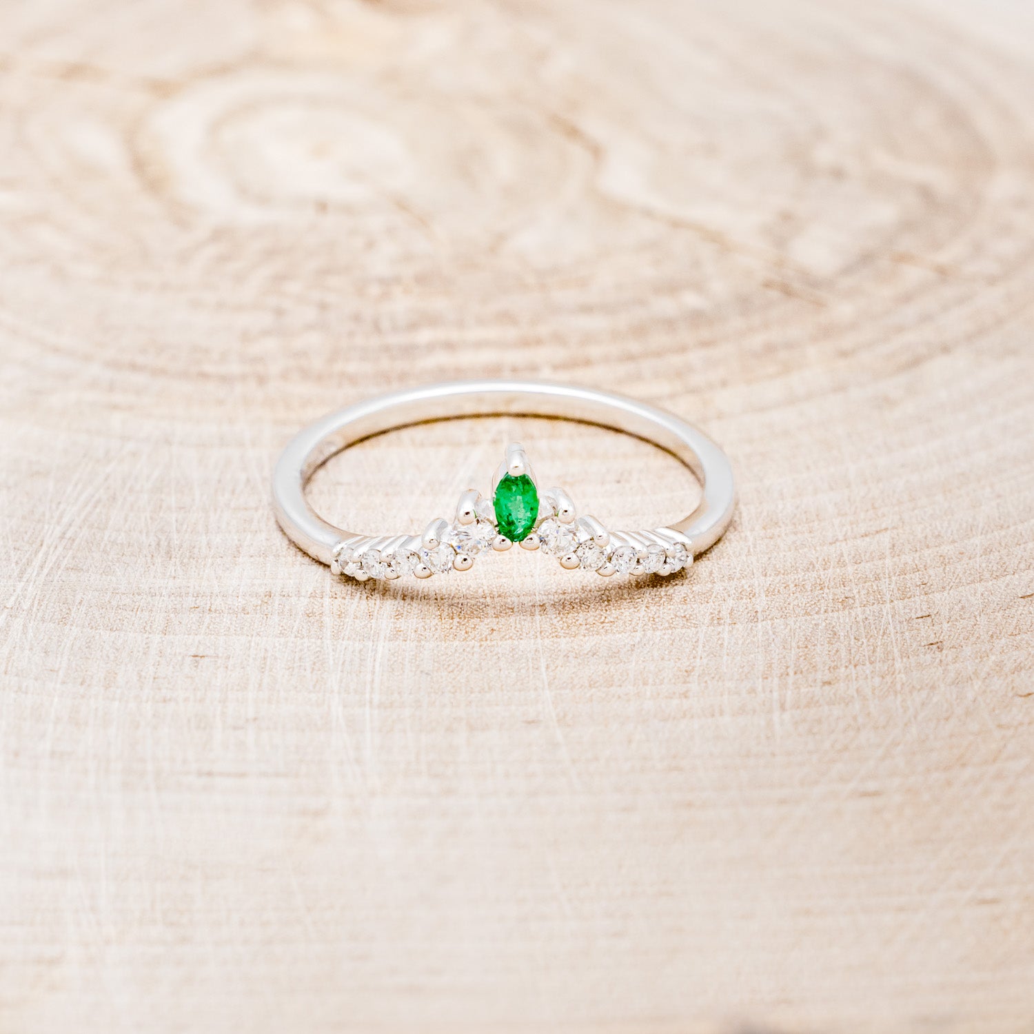 "SAGE" - TRACER WITH EMERALD & DIAMOND ACCENTS-4