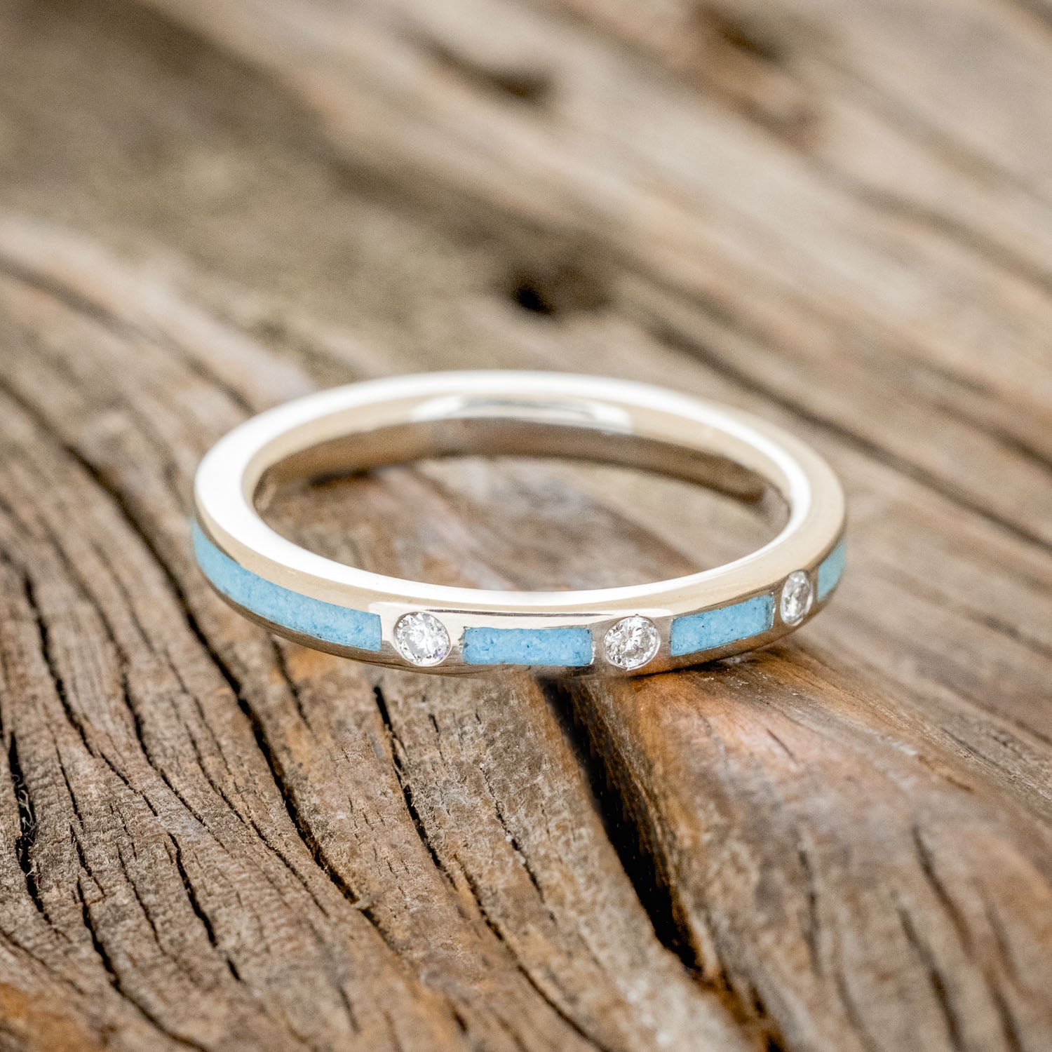 TURQUOISE & DIAMONDS STACKING BAND-6