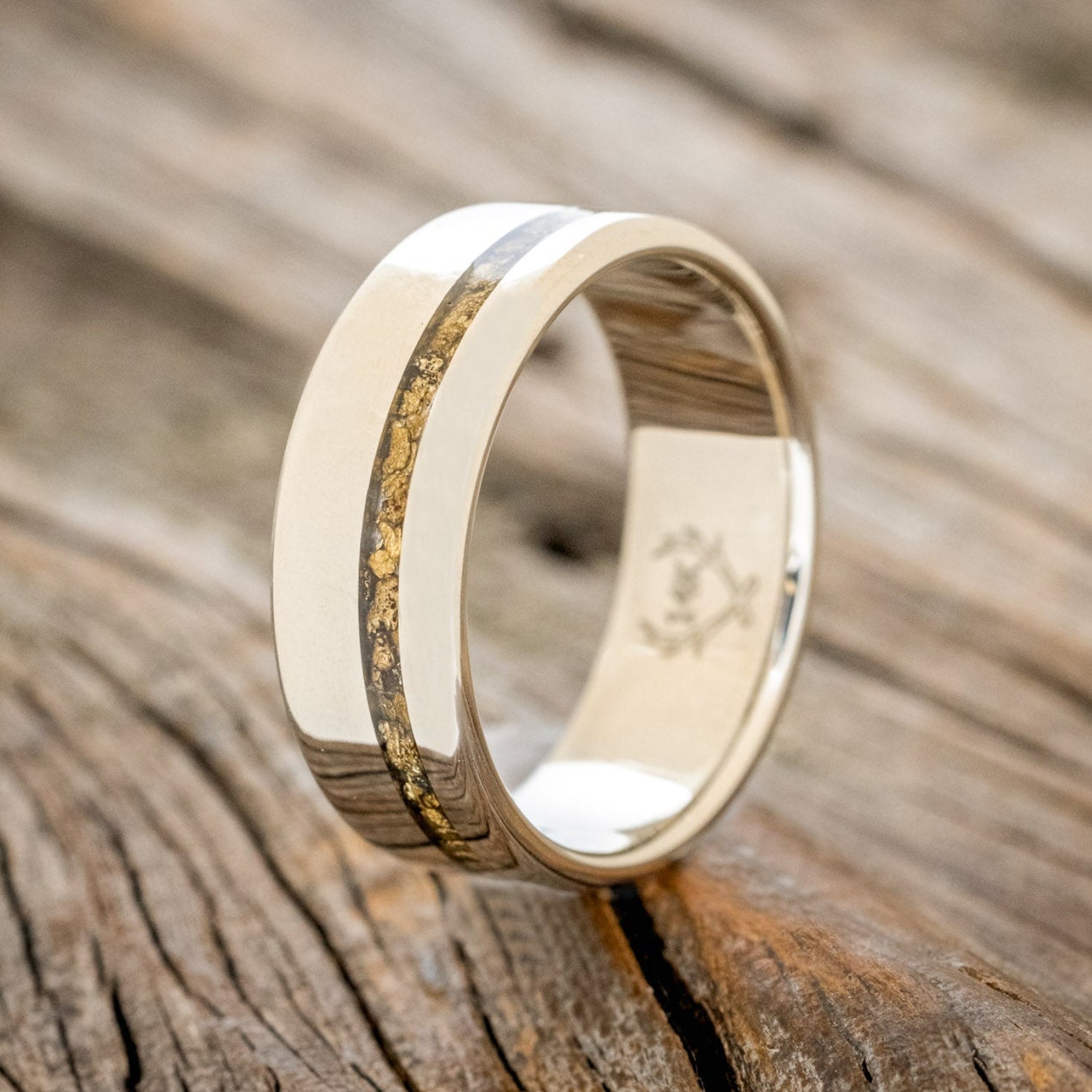 "VERTIGO" - GOLD NUGGET WEDDING RING-10