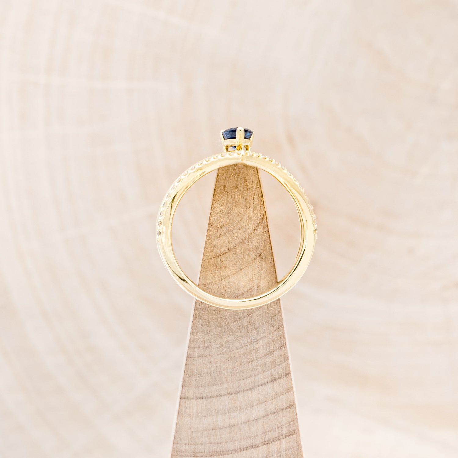 "CICELY" - PEAR-SHAPED BLUE SAPPHIRE ENGAGEMENT RING WITH DIAMOND ACCENTS-12