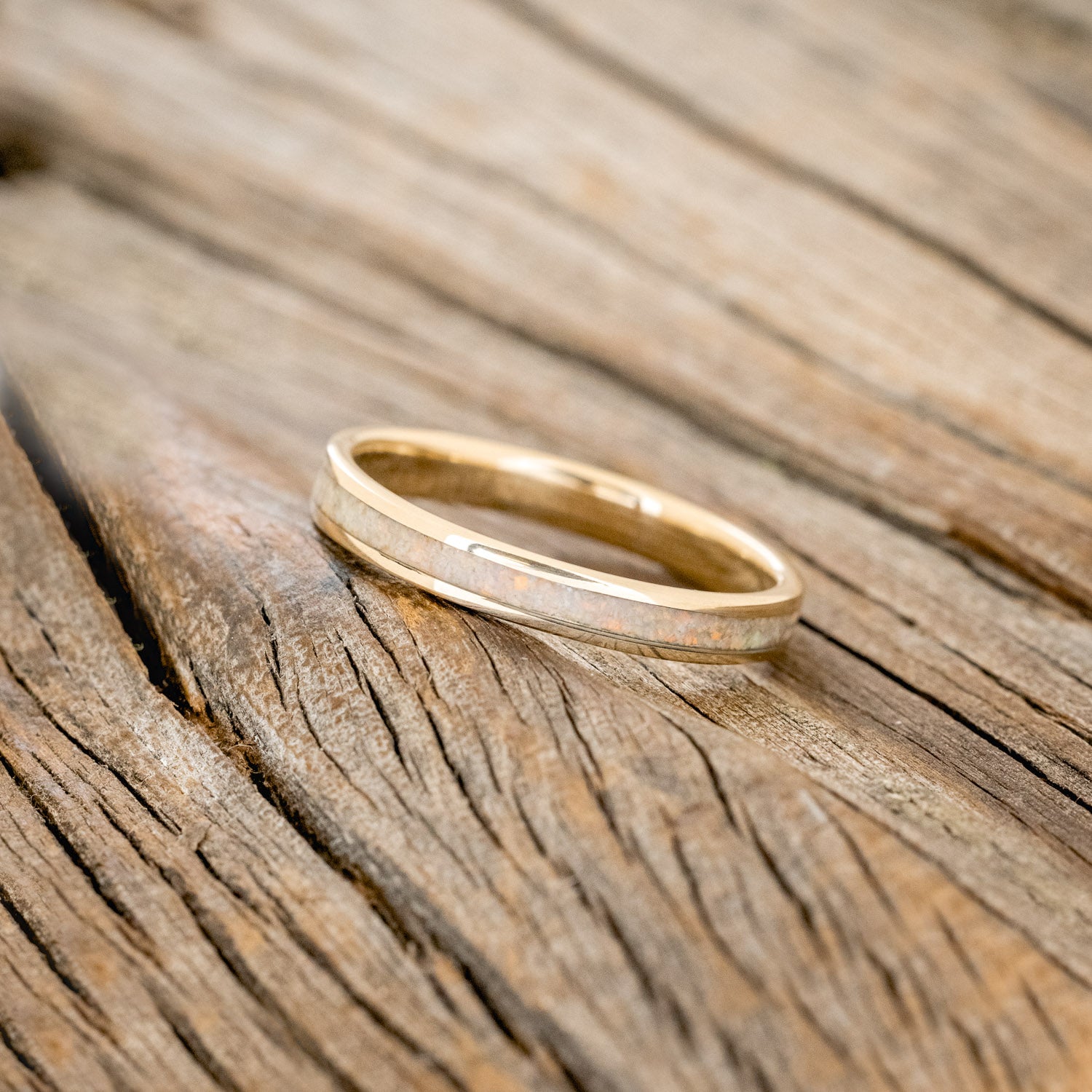 "ETERNA" - FIRE & ICE OPAL STACKING BAND-20