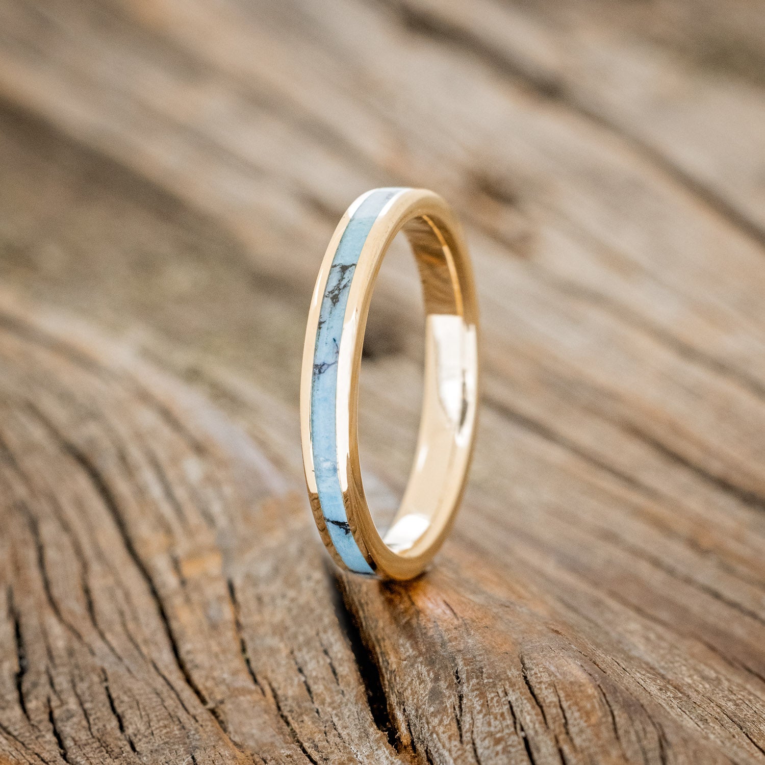 "ETERNA" - TURQUOISE & BLACK MATRIX TRUSTONE STACKING BAND-4