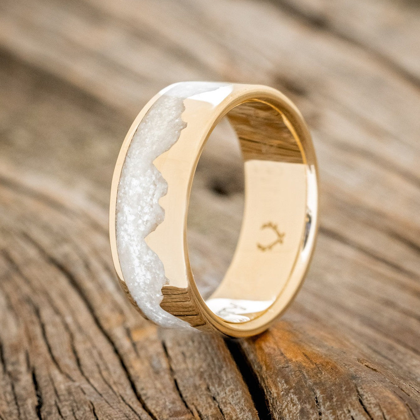 "HELIOS" - DIAMOND DUST MOUNTAIN RANGE WEDDING RING-2