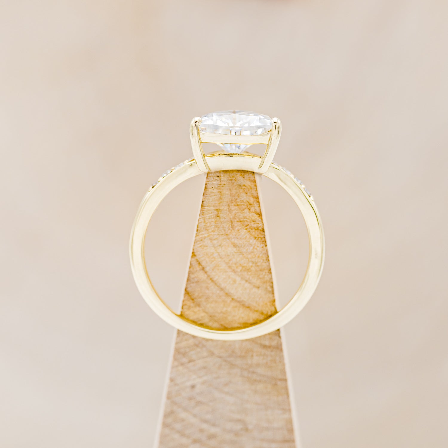 "PIPER" - TRILLION CUT MOISSANITE ENGAGEMENT RING WITH DIAMOND ACCENTS-17