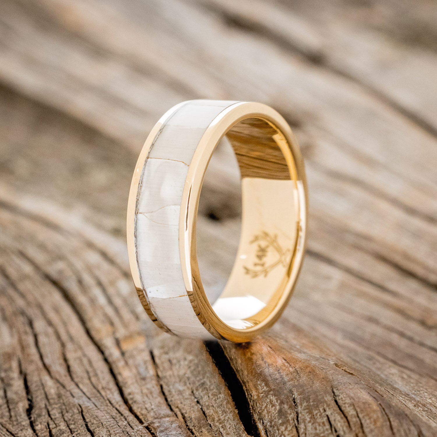 "RAINIER" - MOTHER OF PEARL WEDDING RING-4