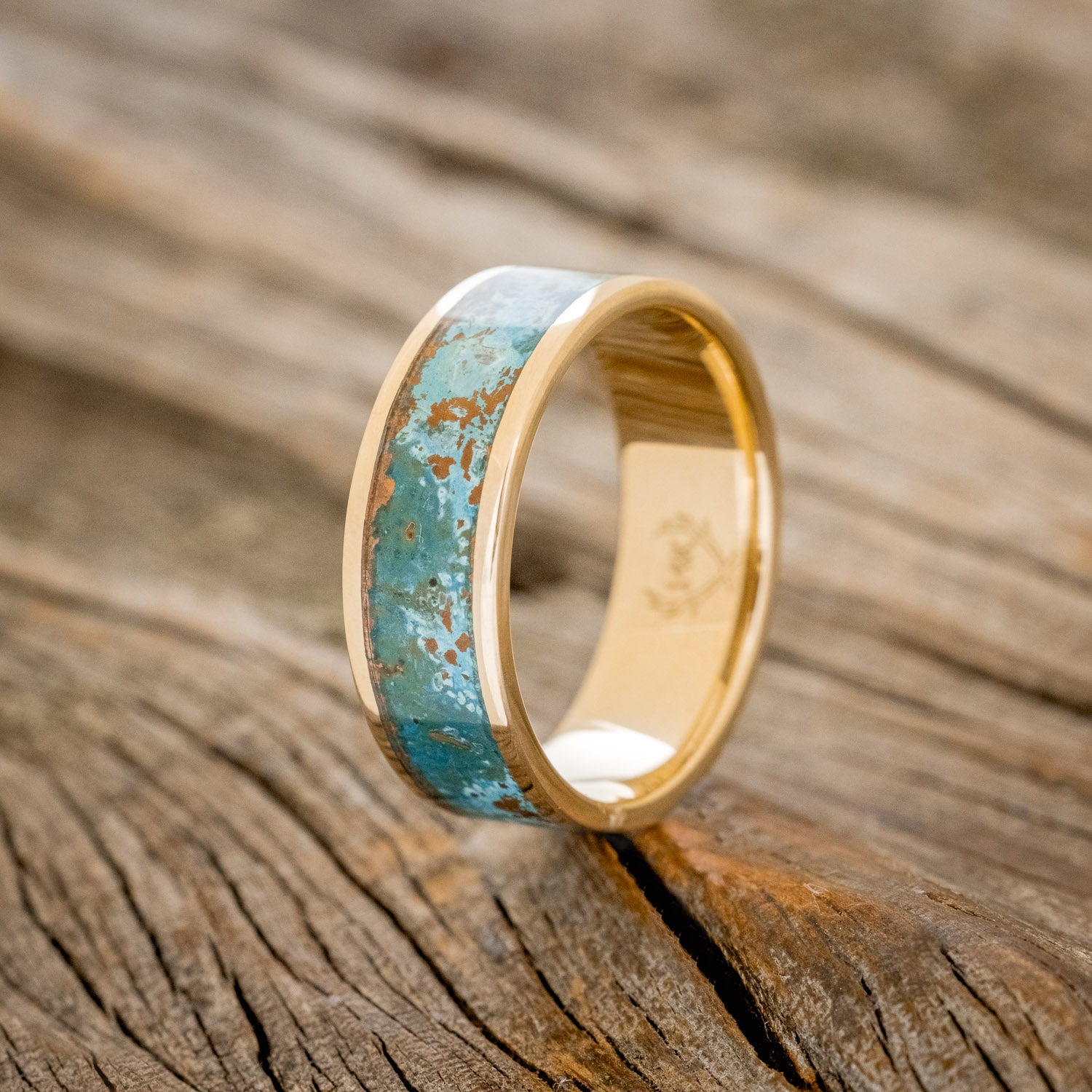 "RAINIER" - PATINA COPPER WEDDING BAND-10