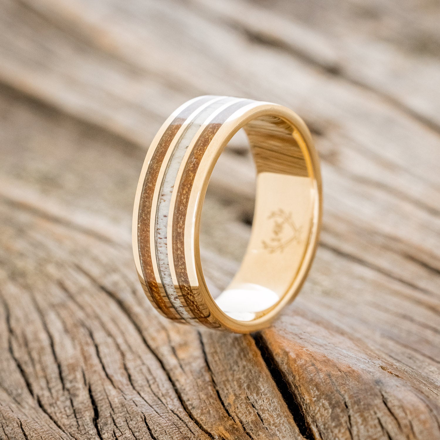"RIO" - ELK ANTLER & IRONWOOD WEDDING BAND-7