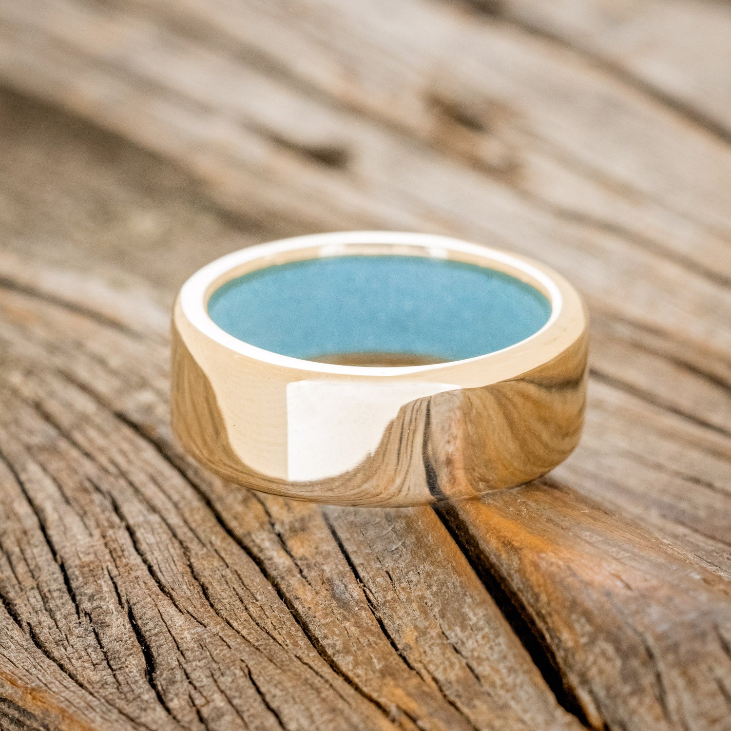 TURQUOISE LINED WEDDING BAND-40