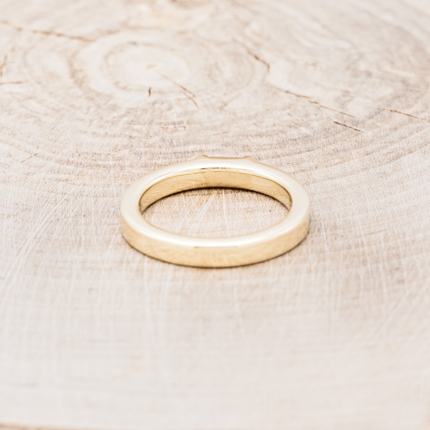 WHITE SAPPHIRE WEDDING BAND WITH TURQUOISE INLAYS-11