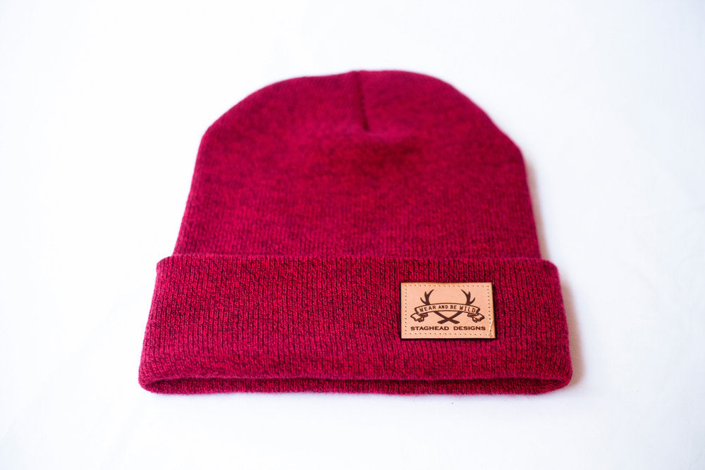 FOLDED SLOUCH BEANIE RED HEATHER-4
