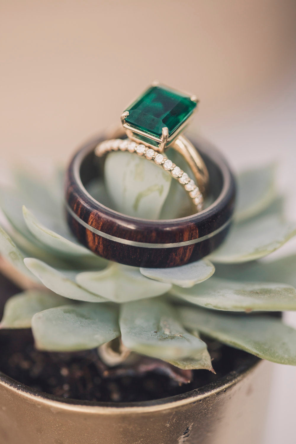 "GOLDEN" - IRONWOOD WEDDING BAND - READY TO SHIP-9