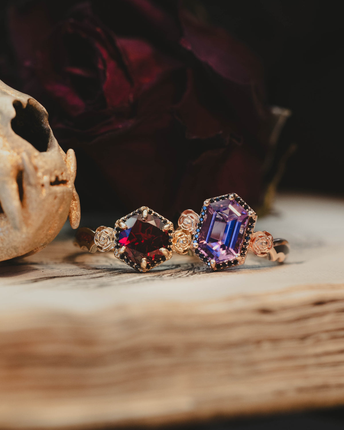 Vamp Romantic: Gothic Engagement Rings and Wedding Rings