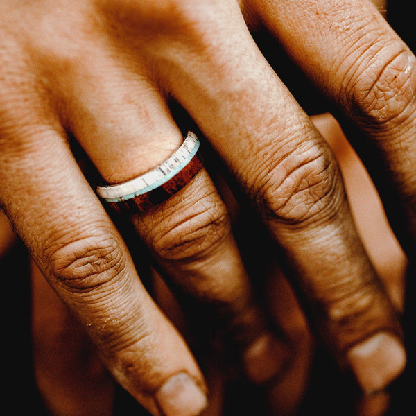 Customise Men's White Silver Wedding Rings online