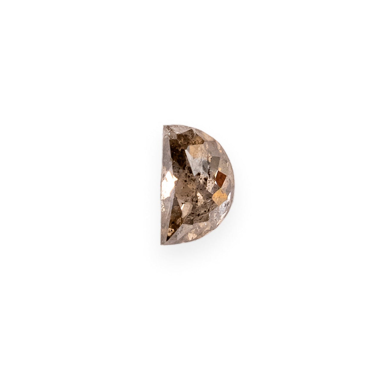 0.28ct 4.71x2.82mm Half Moon Double Cut Salt & Pepper Diamond