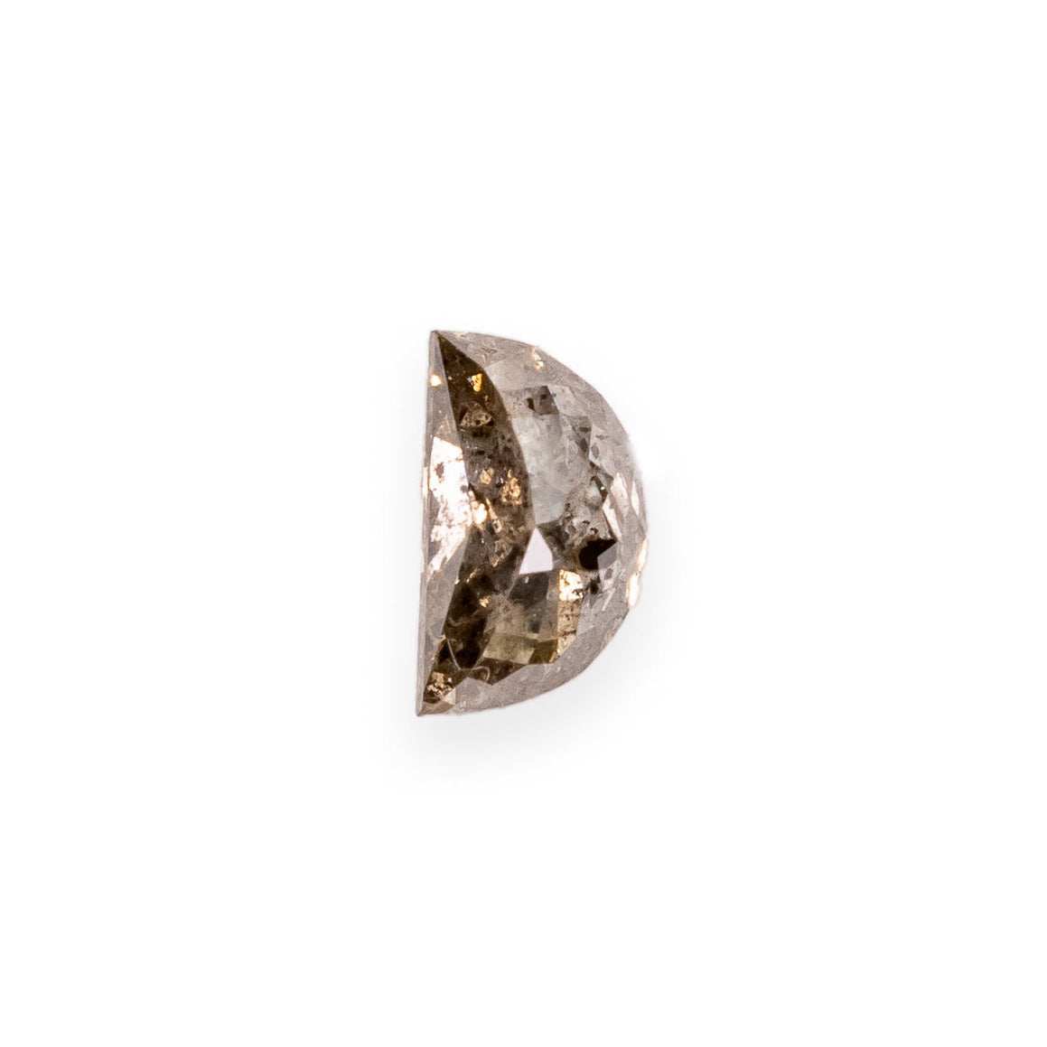 0.49ct 5.87x3.41mm Half Moon Double Cut Salt & Pepper Diamond