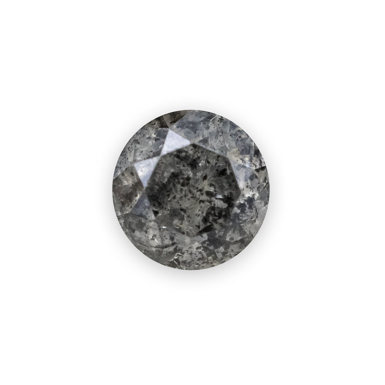 0.8ct 5.58x5.56x3.91mm ROUND BRILLIANT CUT SALT & PEPPER DIAMOND