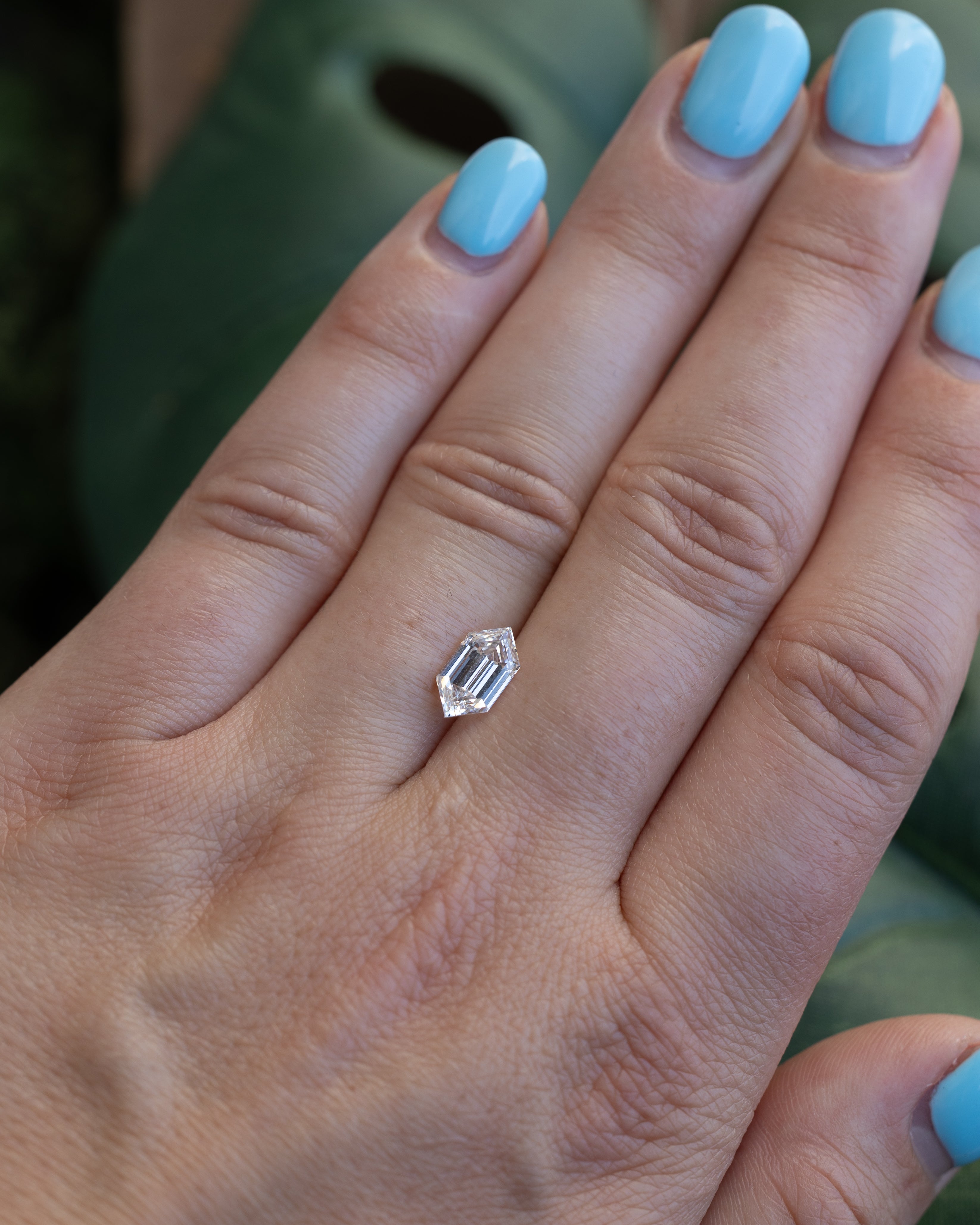 1.5ct 10.36x5.48x3.57mm ELONGATED HEXAGON DUCHESS STEP CUT LAB-GROWN DIAMOND - GIA VVS2 D-Staghead Designs