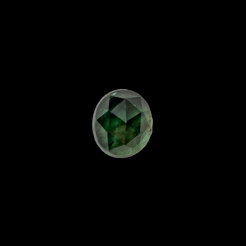 1.85ct 7.29x6.36x4.09mm OVAL ROSE CUT GREEN MADAGASCAR SAPPHIRE-2