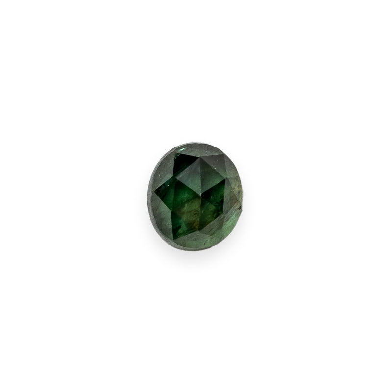 1.85ct 7.29x6.36x4.09mm OVAL ROSE CUT GREEN MADAGASCAR SAPPHIRE-1