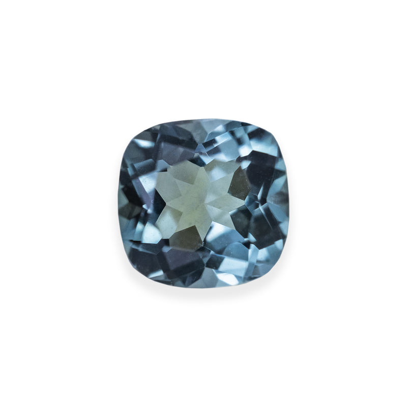 1.09ct 6x6x4mm CUSHION CUT TEAL TOURMALINE