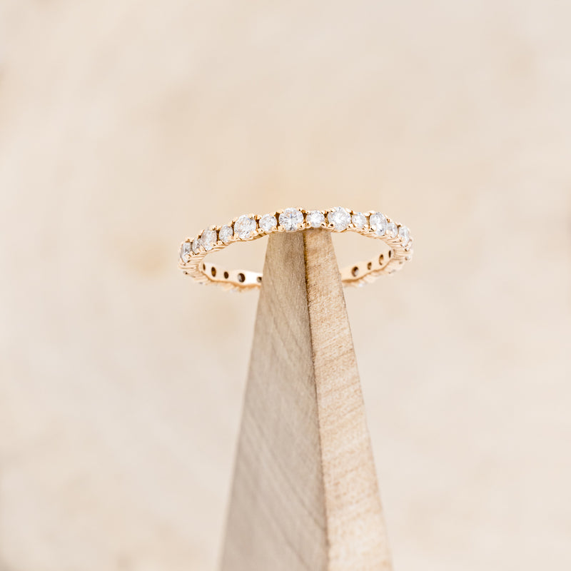 ETERNITY BAND WITH DIAMOND ACCENTS