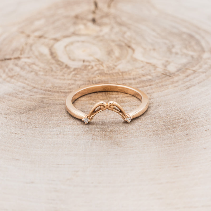 "VERA" - TRACER WITH DIAMOND ACCENTS - 14K ROSE GOLD - SIZE 7 1/4