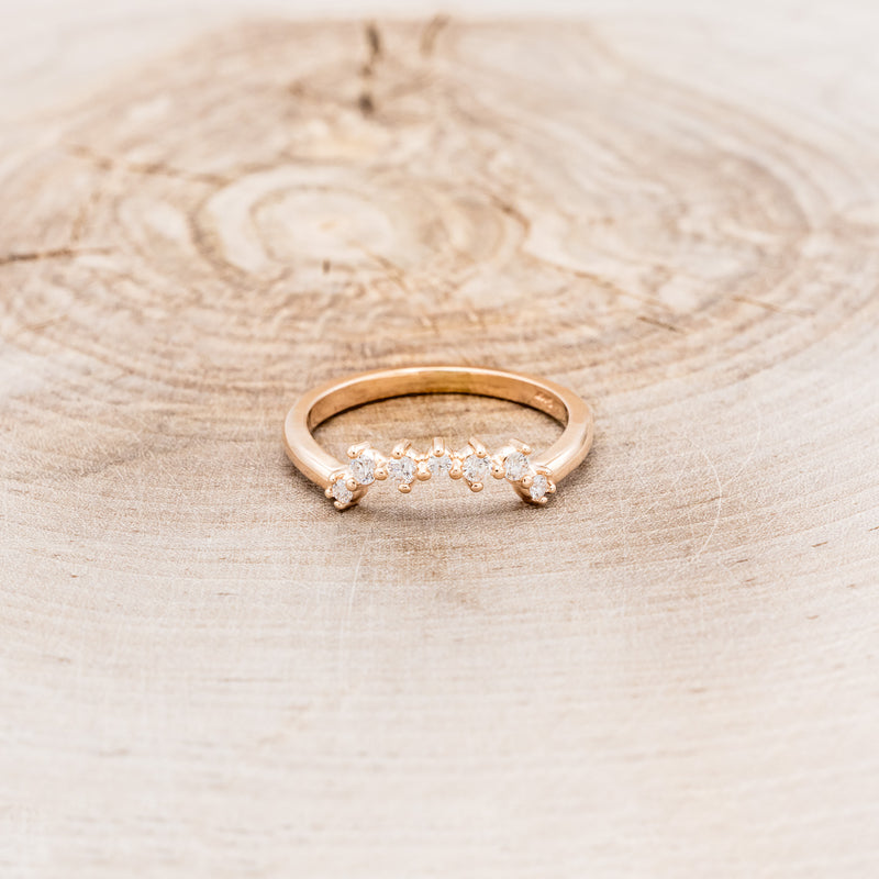 "BLOSSOM" - TRACER WITH DIAMOND ACCENTS - 14K ROSE GOLD - SIZE 5 3/4