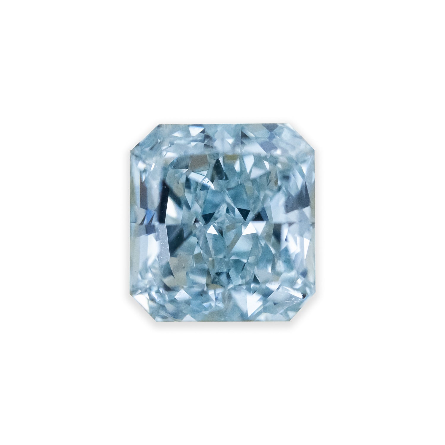1.5ct 6.67x6.34x3.86mm FANCY GREEN-BLUE CUT CORNER SQUARE MODIFIED BRILLIANT LAB GROWN DIAMOND - VS2-Staghead Designs