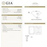 5.01ct 9.97x9.27x6.09mm GIA I1 O-P Cut Corner Square Step Cut 🇨🇦 23914-01-Staghead Designs