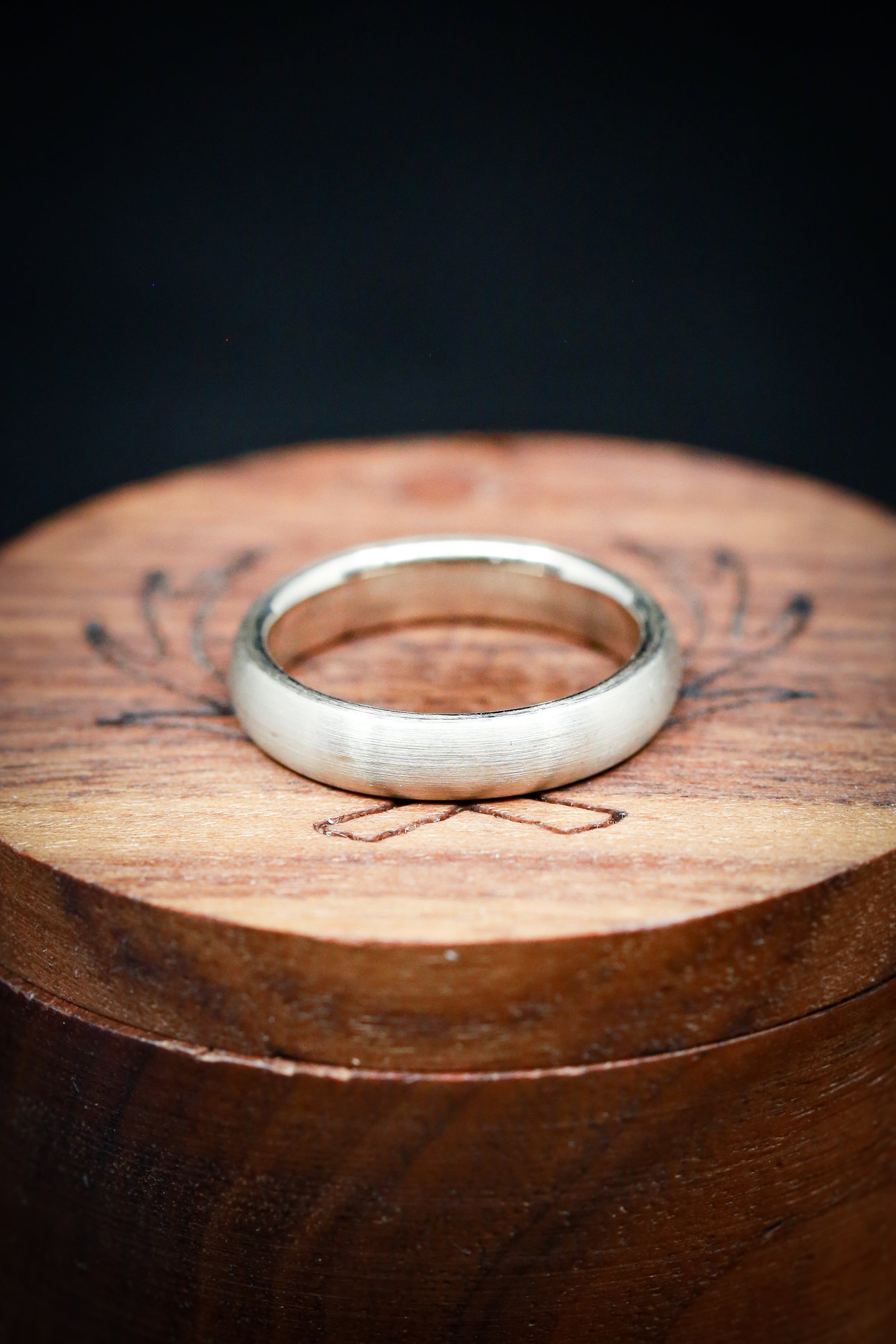 14K GOLD BRUSHED WEDDING BAND-1