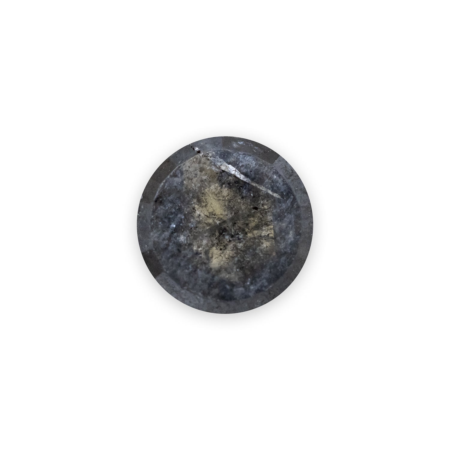 0.86ct 6.3x2.38x2.37mm ROUND DOUBLE CUT SALT & PEPPER DIAMOND-Staghead Designs