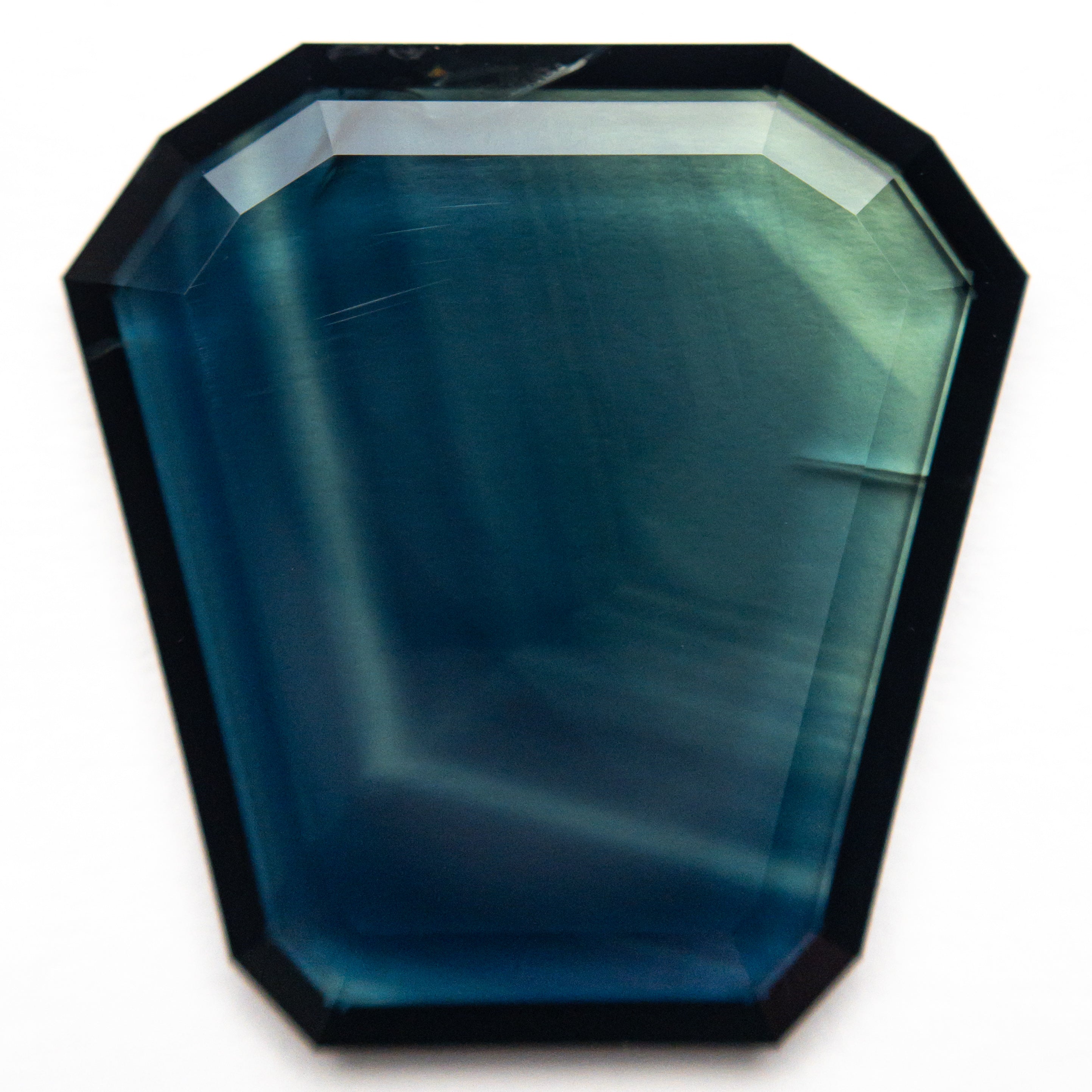 16.00ct 20.64x20.21x2.95mm Shield Portrait Cut Sapphire 24838-01-Staghead Designs