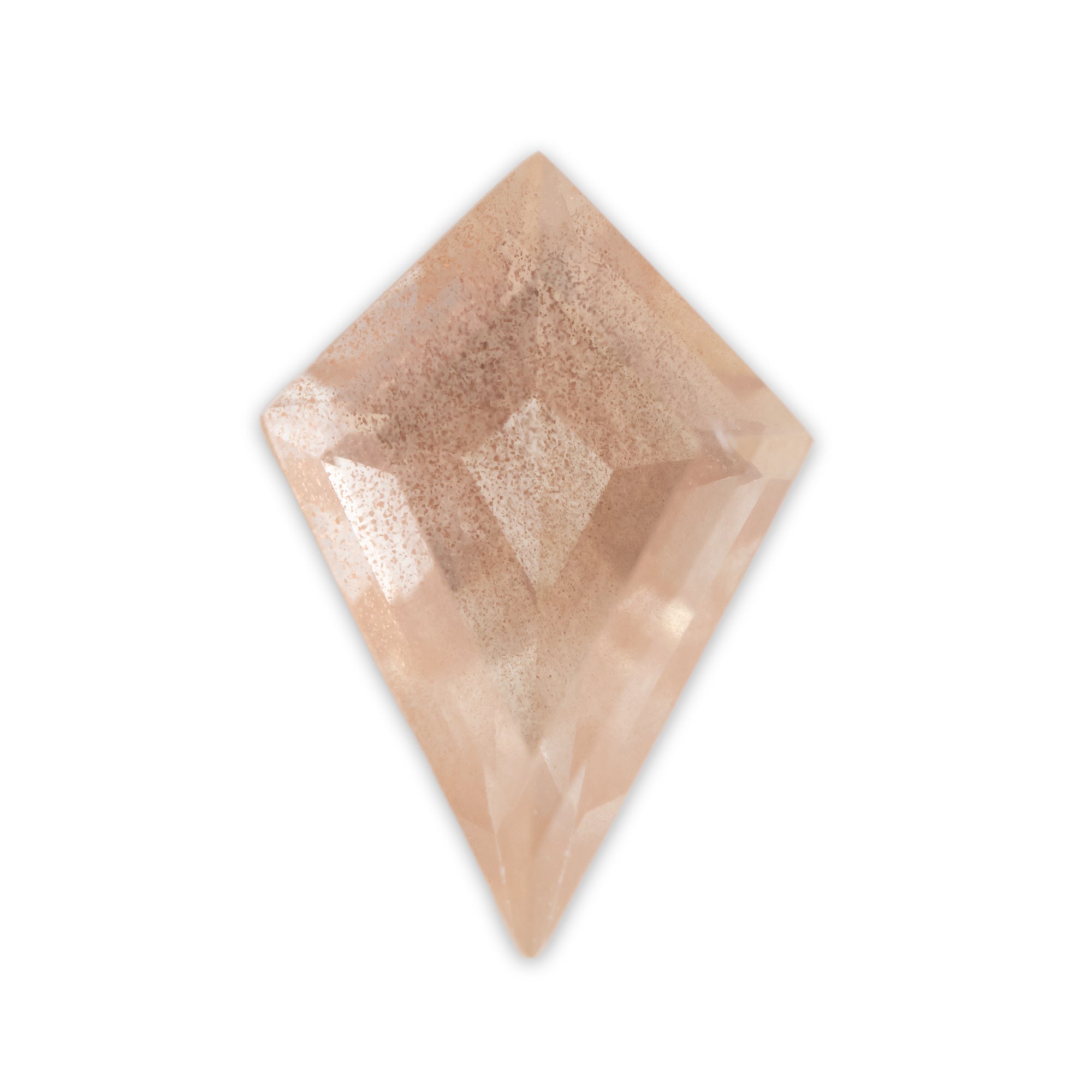 Kite cut sunstone on a white background