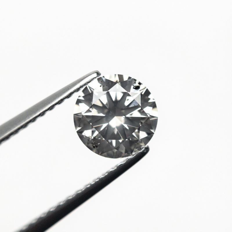 1.06ct 6.53x6.50x3.97mm SI2 Fancy Grey Round Brilliant 18462-01-Staghead Designs