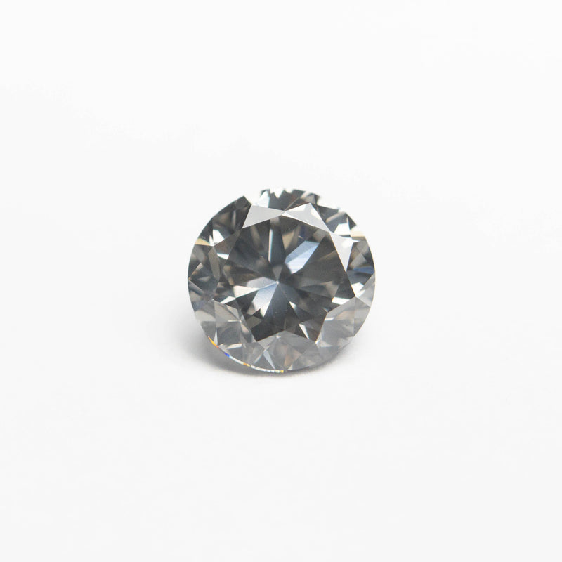 0.70ct 5.34x5.33x3.57mm Fancy Grey Round Brilliant 18968-18-Staghead Designs