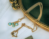 BELLA COLLECTION - 18K GOLD VERMEIL SILVER PENDANT WITH CHAIN & AMAZONITE - BY JORGE REVILLA-1