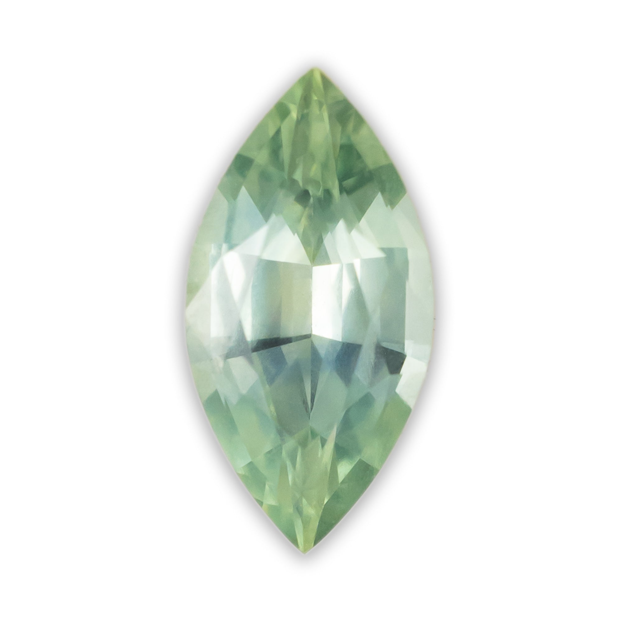 0.63ct 8.07x3.98x2.71mm MARQUISE CUT NATURAL GREEN MONTANA SAPPHIRE-Staghead Designs
