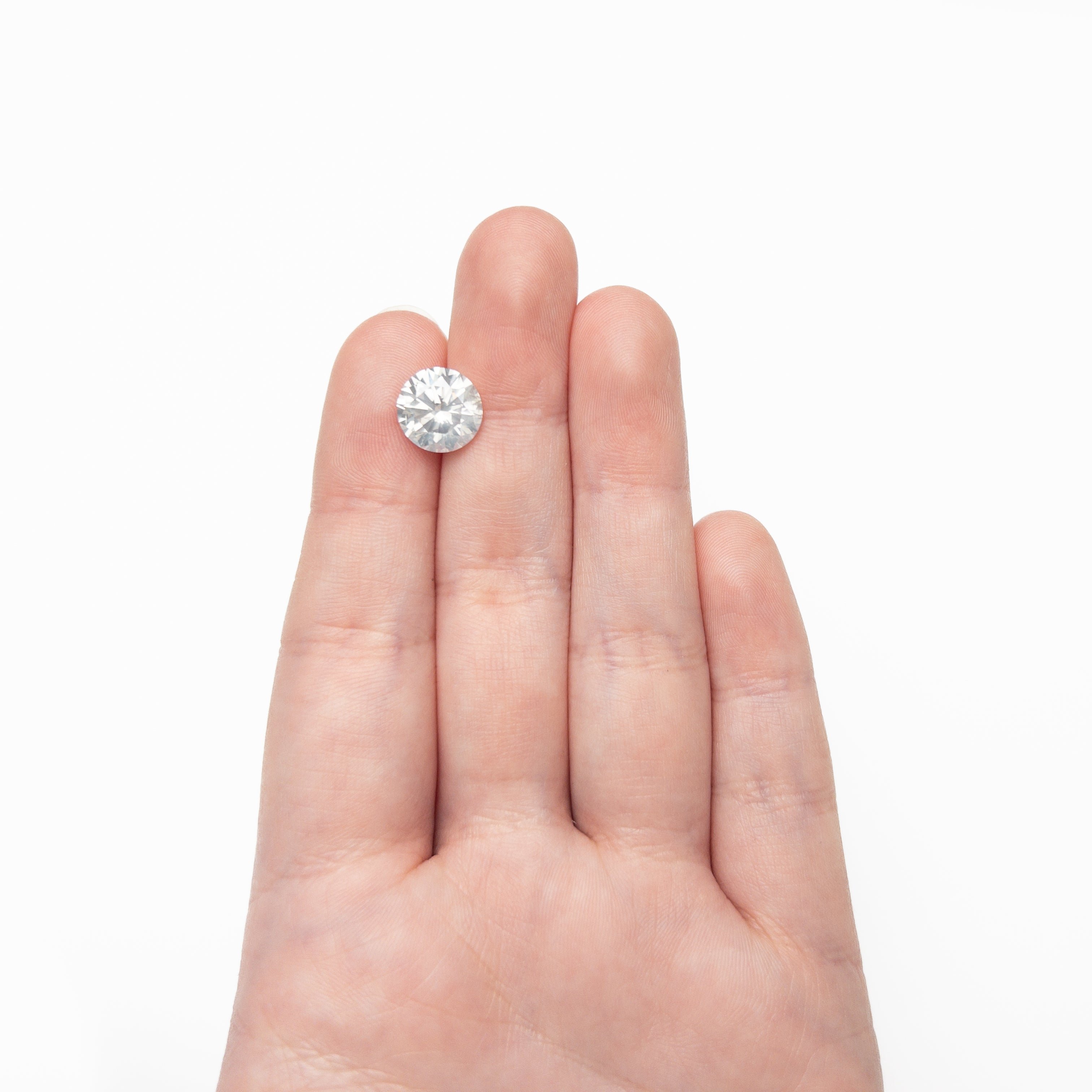 4.00ct 10.13x10.12x6.25mm GIA I2 Fancy White Round Brilliant 19263-01-Staghead Designs